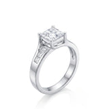 SIENA – Natural Princess-Cut Diamond Split-Shank Engagement Ring