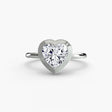 SOLARA Heart Cut Bezel-Set Solitaire Ring Setting in White Gold | SARATTI