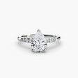 SOLENNE – Pear Cut Six-Stone Shoulder Solitaire Ring Setting in White Gold | SARATTI