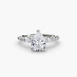 TIERED ACCENT – Pear Cut Graduated Diamond Solitaire Ring Setting in White Gold | SARATTI