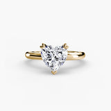 VERA Heart Cut Heart-Prong Solitaire Ring Setting in Yellow Gold | SARATTI