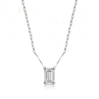VERA Heart-Prong – Emerald Cut Solitaire Necklace Setting