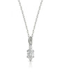 VERA Heart-Prong Marquise Cut solitaire necklace setting in white metal, front view | SARATTI Fine Jewelry