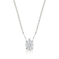 VERA Heart-Prong – Oval Cut Solitaire Necklace Setting