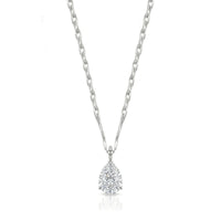 VERA Heart-Prong – Pear Cut Solitaire Necklace Setting