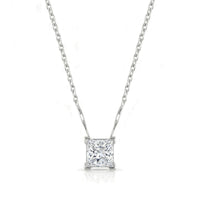 VERA Heart-Prong – Princess Cut Solitaire Necklace Setting