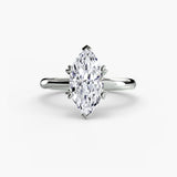 VERA – Marquise Cut Heart-Prong Solitaire Ring Setting in 950 Platinum | SARATTI