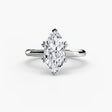 VERA – Marquise Cut Heart-Prong Solitaire Ring Setting in White Gold | SARATTI