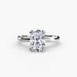 VERA Oval Cut heart-prong solitaire ring setting in White Gold | SARATTI