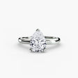 VERA – Pear Cut Heart-Prong Solitaire Ring Setting in White Gold | SARATTI