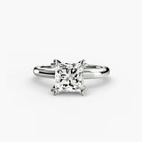 VERA – Princess Cut Heart-Prong Solitaire Ring Setting in 950 Platinum | SARATTI