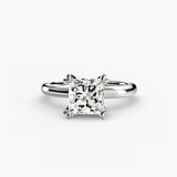 VERA – Princess Cut Heart-Prong Solitaire Ring Setting in White Gold | SARATTI