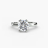 VERA – Round Cut Heart-Prong Solitaire Ring Setting in 950 Platinum | SARATTI
