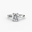 VERA – Round Cut Heart-Prong Solitaire Ring Setting in White Gold | SARATTI