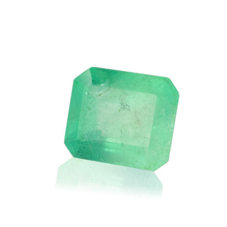 Emerald Gemstone | Emerald Cut Light Green | 1.57 Carats Minor-Oil | Custom Jewelry | Modern Gem Jewelry