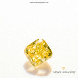 Yellow Cushion Cut Natural Diamond Loose Diamond Gemstone - Modern Gem Jewelry 