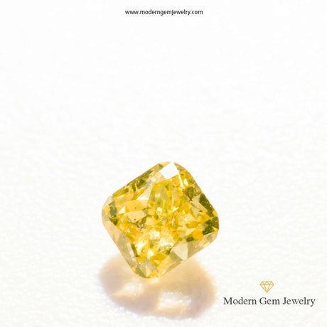 Yellow Cushion Cut Natural Diamond Loose Diamond Gemstone - Modern Gem Jewelry 