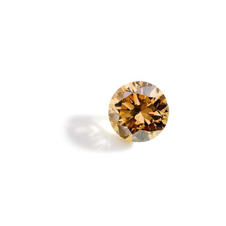 0.32 Carat Brown Natural Diamond Round Cut Loose Gemstone - Modern Gem Jewelry 