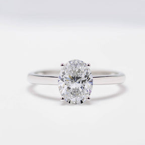 1.2 Carat Diamond Ring Solitaire 18K White Gold | Custom Rings | Modern Gem Jewelry
