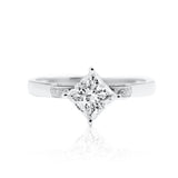 Emily – Natural Princess-Cut Diamond Twisted-Shank Engagement Ring
