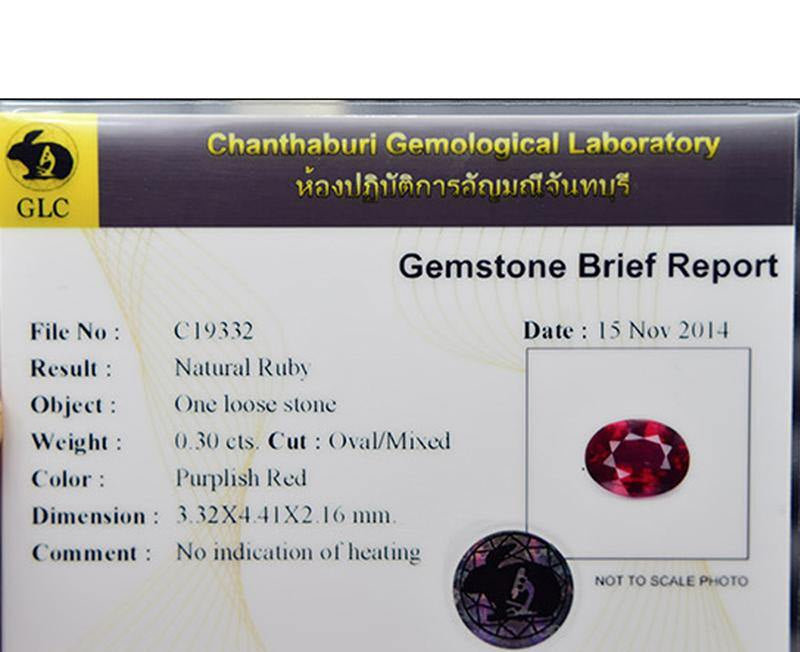 Natural Ruby Gemstone | Oval Cut Purplish Red | Unheated 0.3 Carats | Custom Jewelry | Modern Gem Jewelry
