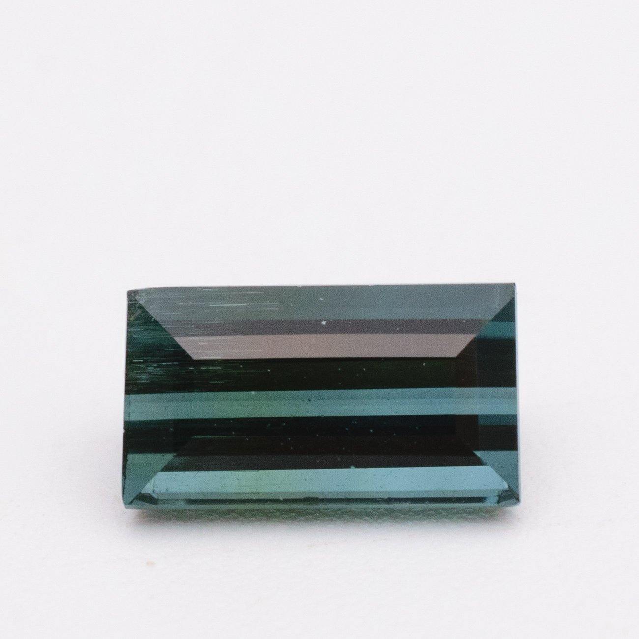1.27 Carats Namibian Indicolite Blue Natural Tourmaline  Loose Gemstone Step Cut - Modern Gem Jewelry 