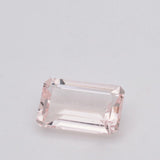 6.66 Carat Natural Mozambique Pink Morganite Emerald Cut - Modern Gem Jewelry 