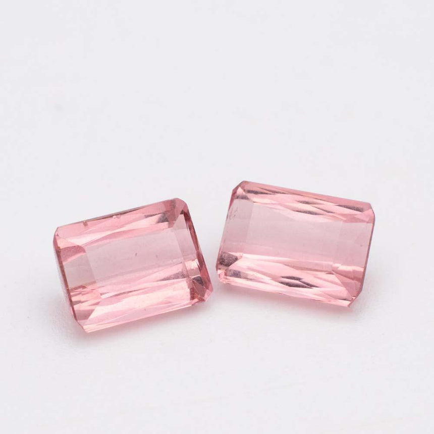 Intense Lively 4.45 Carats Natural Tourmaline Gemstone | Perfect Pair - Modern Gem Jewelry 