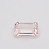 6.66 Carat Natural Mozambique Pink Morganite Emerald Cut - Modern Gem Jewelry 