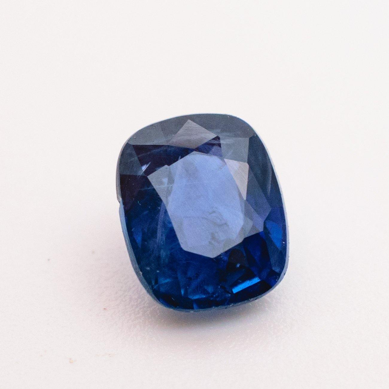 Sapphire Loose Gemstones | Cushion Cut Royal Blue | 0.96 Carat Heated | Custom Jewelry | Modern Gem Jewelry