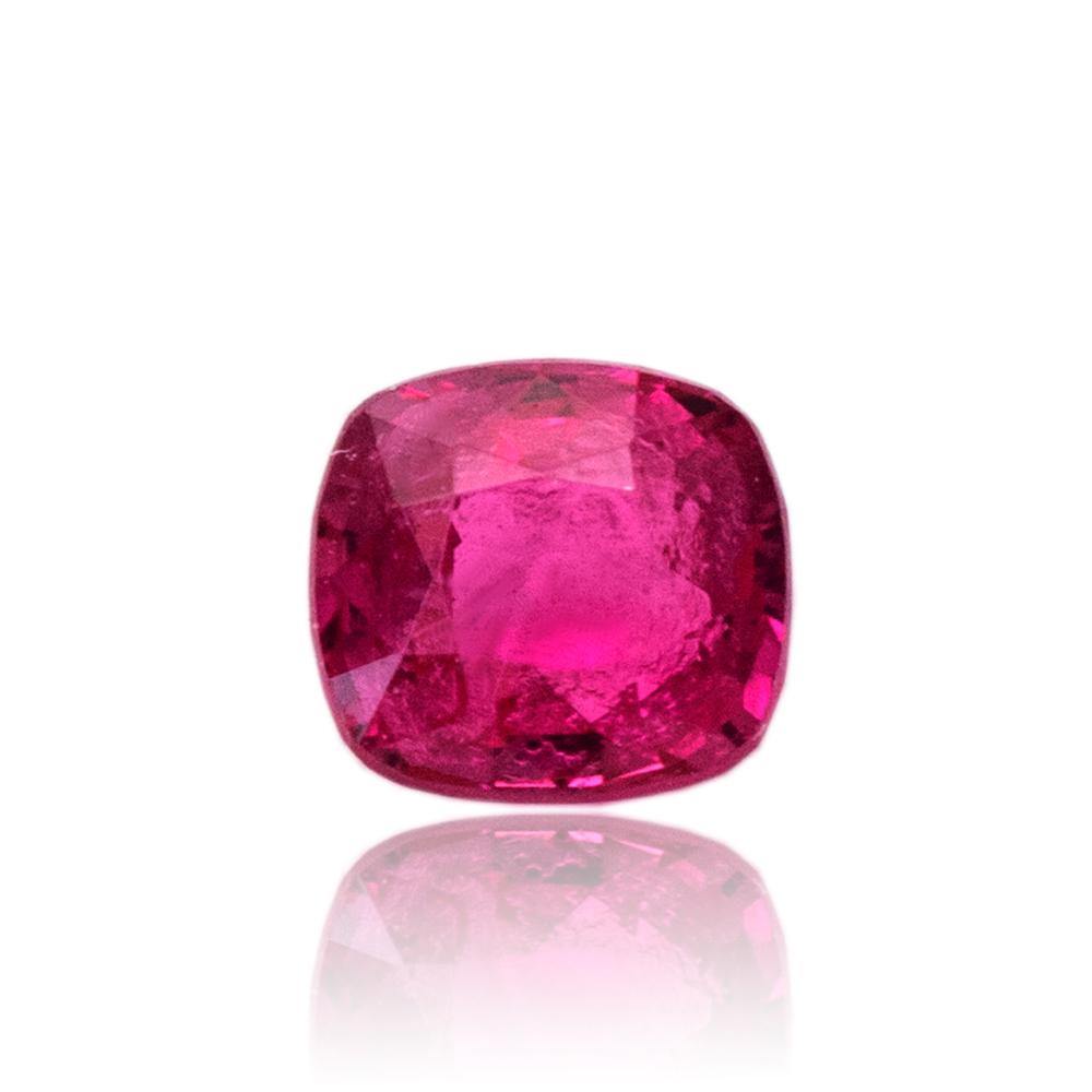 0.33 Carat Cushion Cut Red Natural Spinel Gemstone