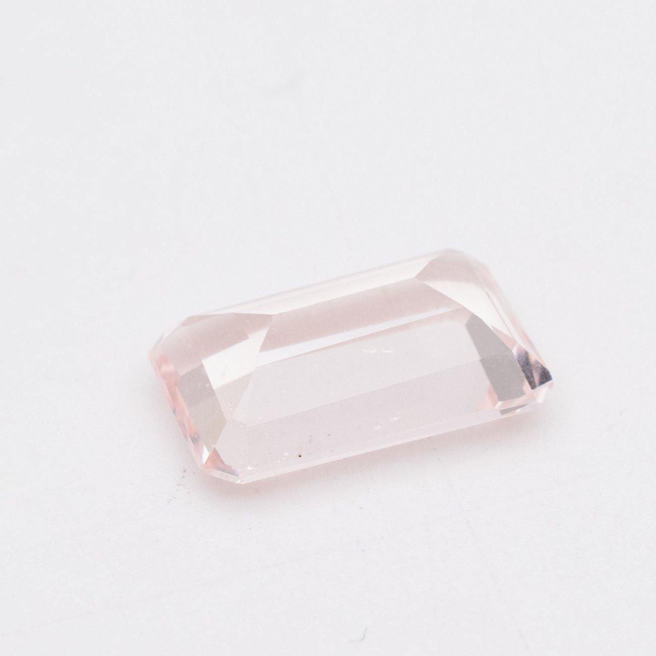 6.66 Carat Natural Mozambique Pink Morganite Emerald Cut - Modern Gem Jewelry 