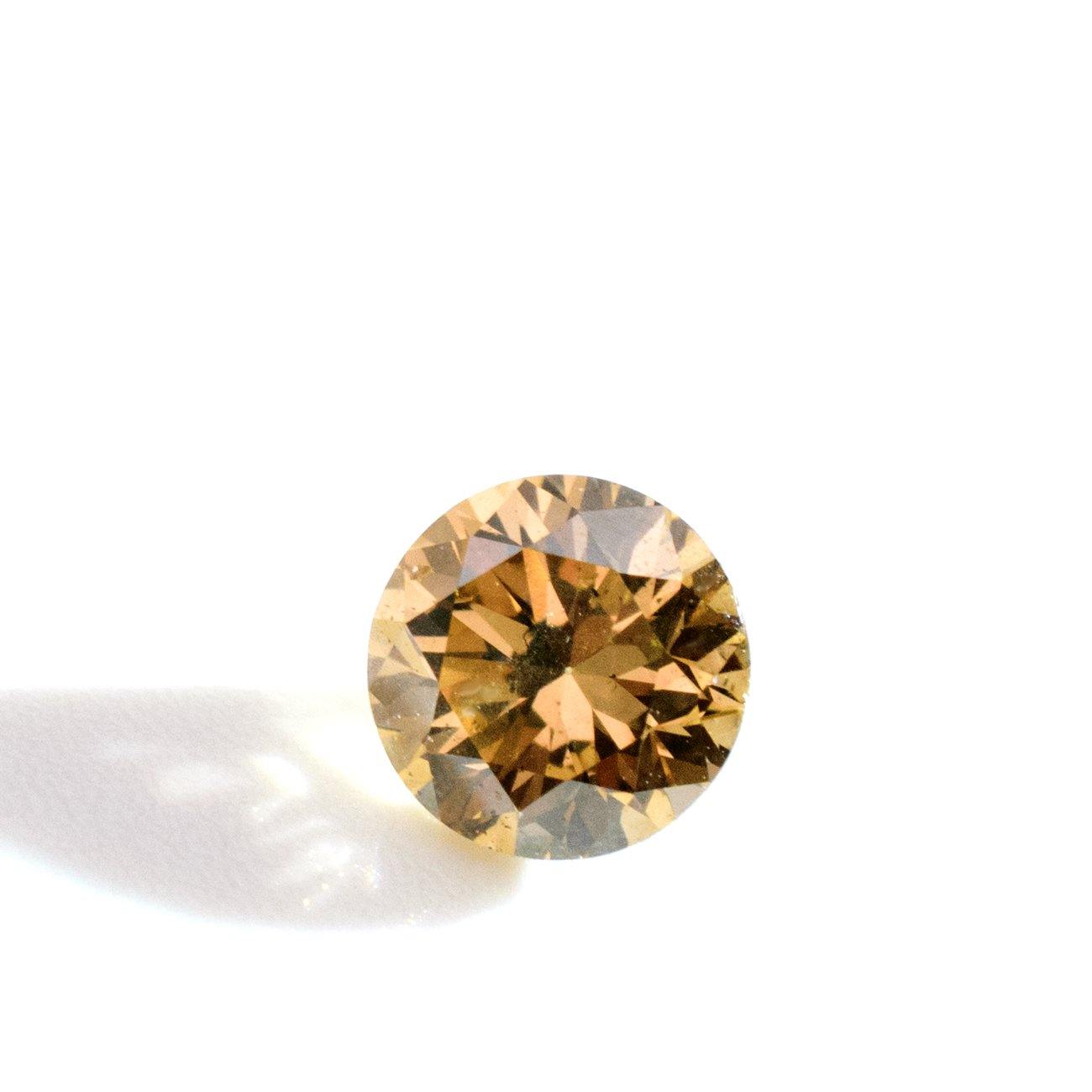 0.32 Carat Brown Natural Diamond Round Cut Loose Gemstone - Modern Gem Jewelry 