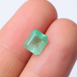 Emerald Gemstone | Emerald Cut Light Green | 1.57 Carats Minor-Oil | Custom Jewelry | Modern Gem Jewelry