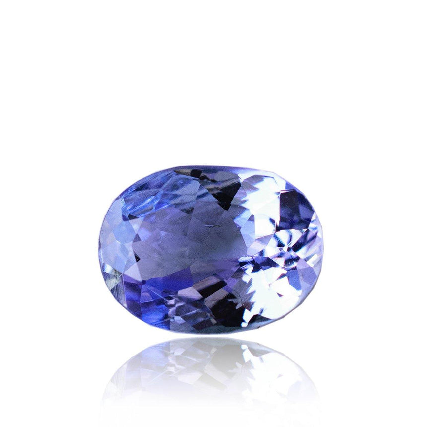 1.6 Carats Oval Cut Bluish Violet Natural Tanzanite Loose Gemstone - Modern Gem Jewelry 