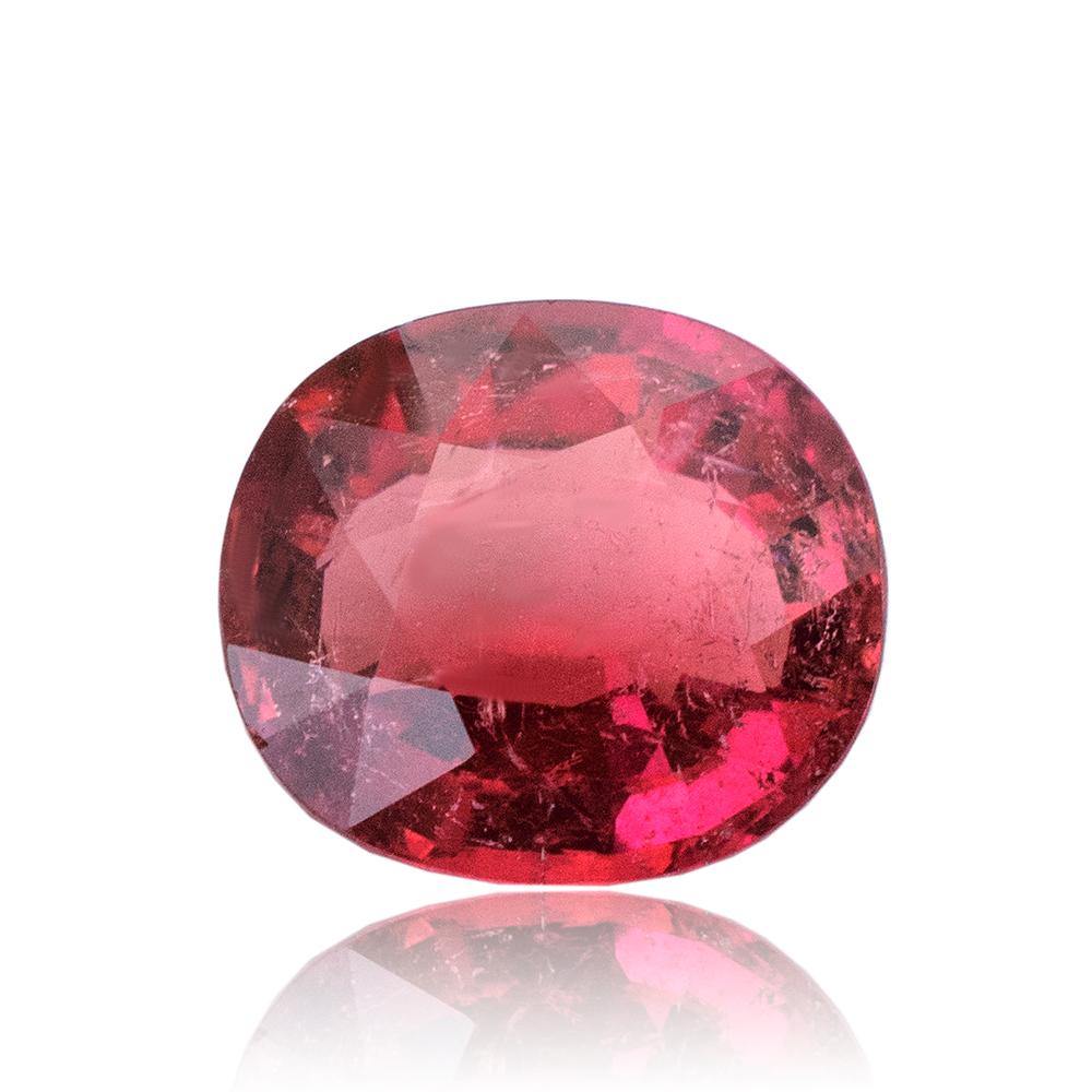 3.55 carats Natural Rubellite Tourmaline | Oval – 10.2 × 9.2mm