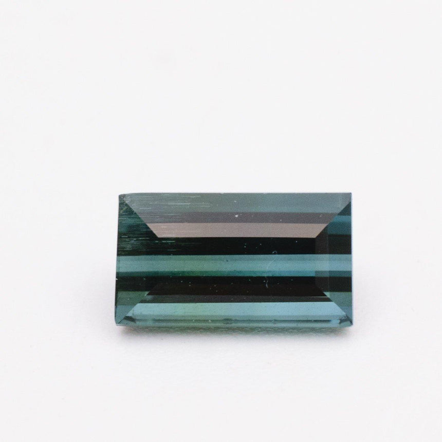 1.27 Carats Namibian Indicolite Blue Natural Tourmaline  Loose Gemstone Step Cut - Modern Gem Jewelry 