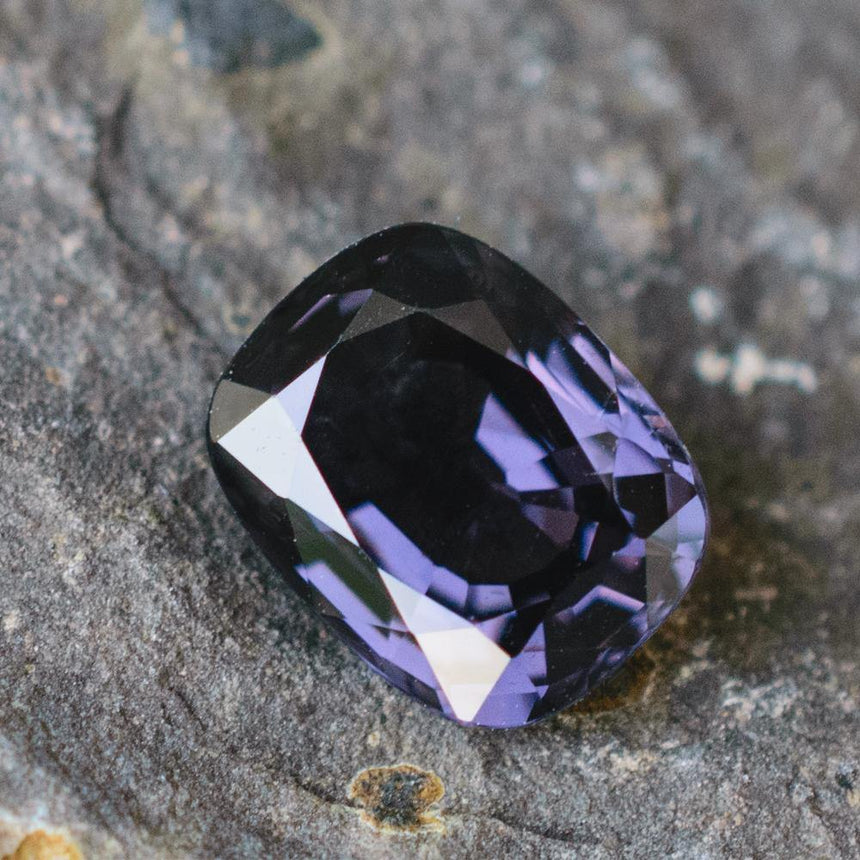 1.5 Carats Purple Blue Natural Spinel Cushion  8.7 x 5.7 x 3.6mm - Modern Gem Jewelry 