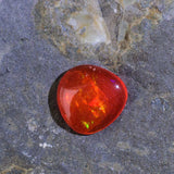 1.46  Carats Natural Fire Opal Gemstone Cabochon | 9.08mm x 9.24mm - Modern Gem Jewelry 