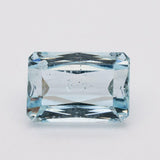 4.97 Carats Blue Natural Aquamarine Loose Gemstone Rectangular Cut - Modern Gem Jewelry 