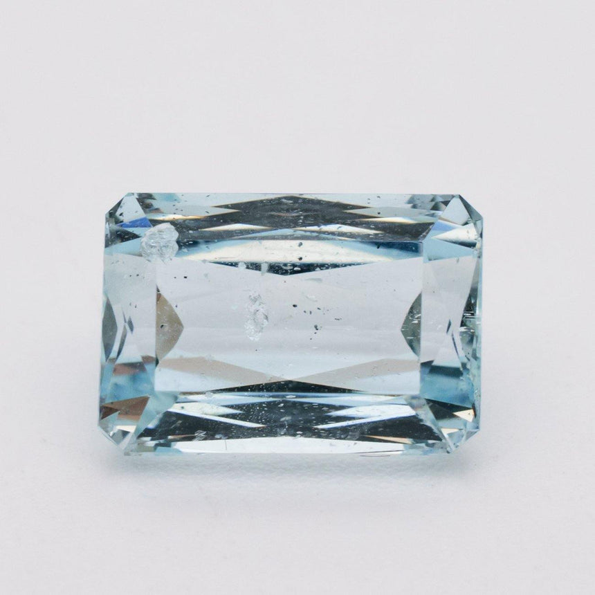 4.97 Carats Blue Natural Aquamarine Loose Gemstone Rectangular Cut - Modern Gem Jewelry 