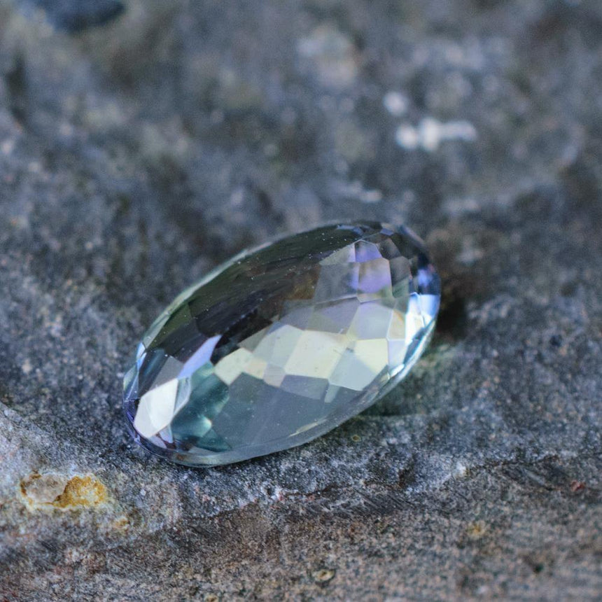 1.29 Carats Greenish Blue Oval Shape Genuine Natural Tanzanite Gemstone - Modern Gem Jewelry 