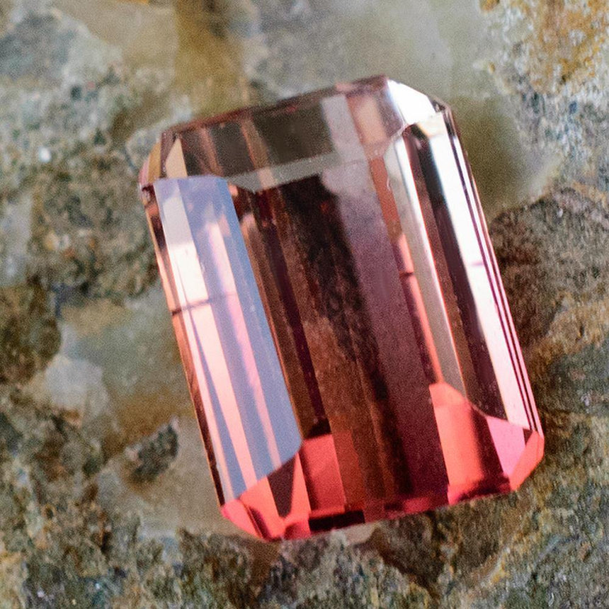 1.65 Carats Pink Natural Tourmaline Emerald Cut | 8mm x 6mm - Modern Gem Jewelry 