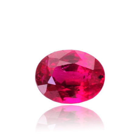 Natural Ruby Gemstone | Oval Cut Purplish Red | Unheated 0.3 Carats | Custom Jewelry | Modern Gem Jewelry