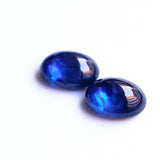 Loose Sapphire Gemstones | Matched Pair Cabochon Shape Royal Blue | 3.56 Carats Heated | Custom Jewelry | Modern Gem Jewelry