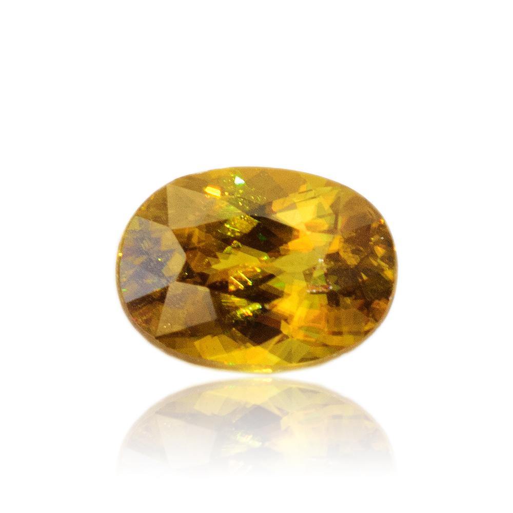 0.99 Carats Yellow Natural Sphene Gemstone 7mm x 5mm x 3.8mm - Modern Gem Jewelry 