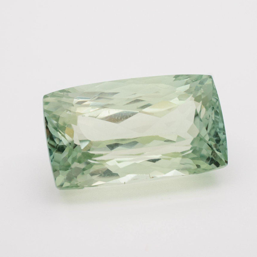 52 Carats Light Green Natural Kunzite Rectangular Cushion Cut - Modern Gem Jewelry 