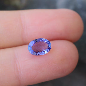 1.10 Carats Bluish Violet Oval Shape Genuine Natural Tanzanite Gemstone - Modern Gem Jewelry 