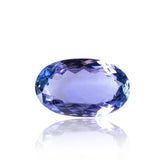 1.52 Carats Oval Cut Bluish Violet Genuine Natural Tanzanite Gemstone - Modern Gem Jewelry 