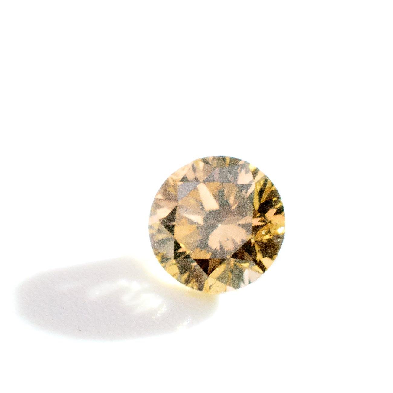 0.32 Carat Brown Natural Diamond Round Cut Loose Gemstone - Modern Gem Jewelry 